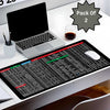 Extended Gaming Laptop Mouse Pad with Keyboard Shortcuts (Pack of 2)